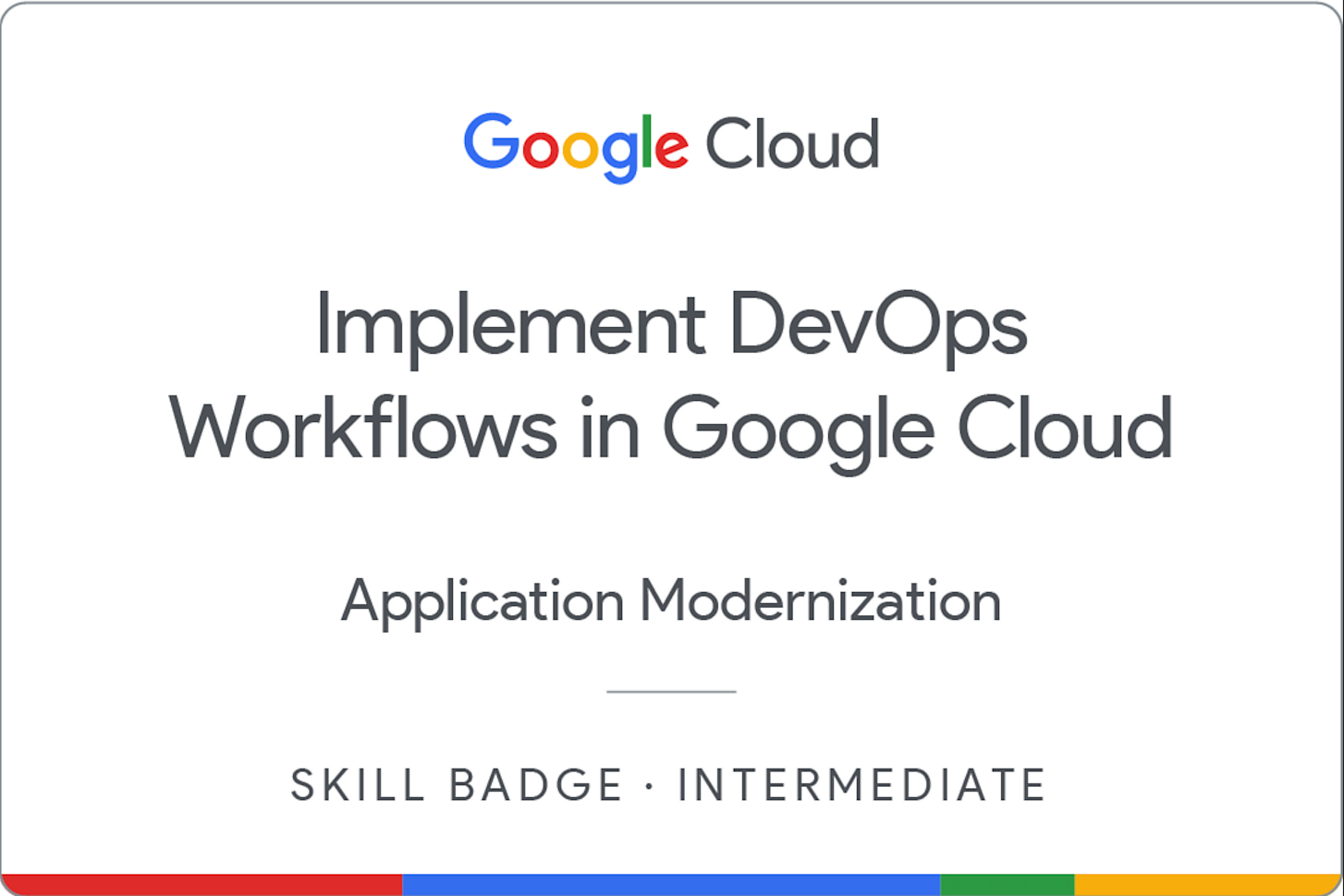 Google Cloud DevOps Skill Badge